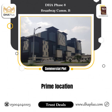 8 Marla Commercial Plot for Sale in Broadway Commercial B, DHA Phase 8, Lahore - (BP-46884)