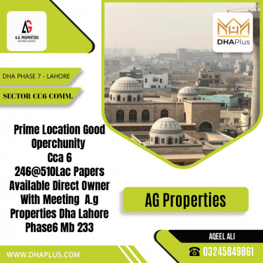 4 Marla Commercial Plot for Sale in Sector CC6 Commercial, DHA Phase 7, Lahore - (BP-47155)