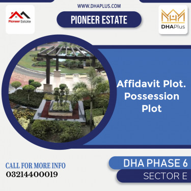10 Marla Residential Plot for Sale in Sector E, DHA Phase 6, Lahore - (BP-47315)