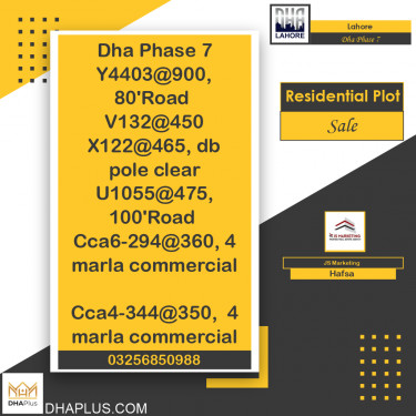 1 Kanal Residential Plot for Sale in DHA Phase 7, Lahore - (BP-47465)