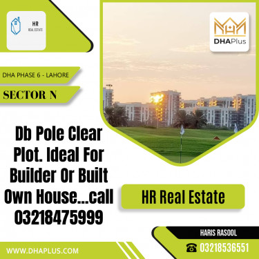 1 Kanal Residential Plot for Sale in Sector N, DHA Phase 6, Lahore - (BP-47796)