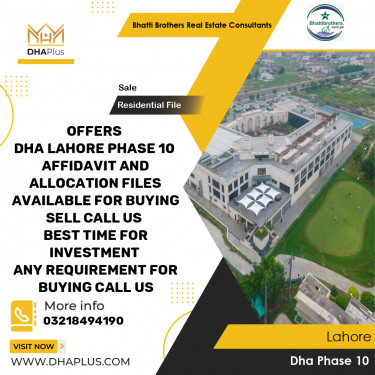 10 Marla Residential File for Sale in DHA Phase 10, Lahore - (BP-47876)