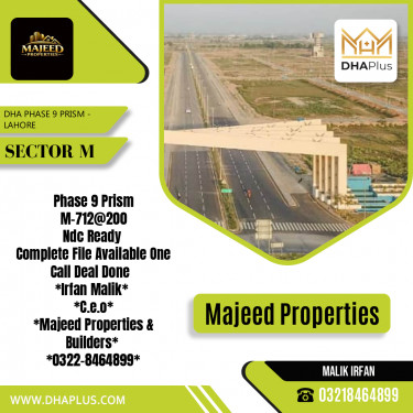 1 Kanal Residential Plot for Sale in Sector M, DHA Phase 9 Prism, Lahore - (BP-48063)