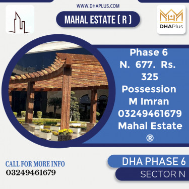 1 Kanal Residential Plot for Sale in Sector N, DHA Phase 6, Lahore - (BP-48204)
