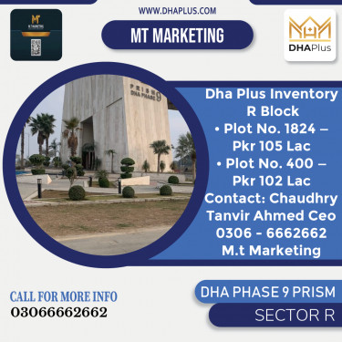 5 Kanal Residential Plot for Sale in Sector R, DHA Phase 9 Prism, Lahore - (BP-48382)