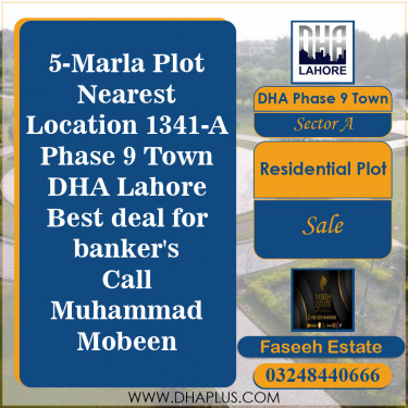 5 Marla Residential Plot for Sale in Sector A, DHA Phase 9 Town, Lahore - (BP-48615)