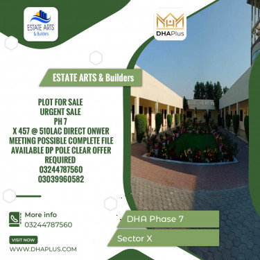 1 Kanal Residential Plot for Sale in Sector X, DHA Phase 7, Lahore - (BP-48659)