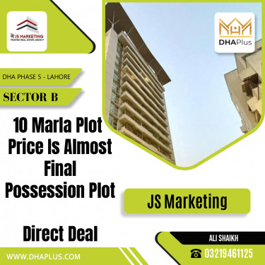 10 Marla Residential Plot for Sale in Sector B, DHA Phase 5, Lahore - (BP-48727)