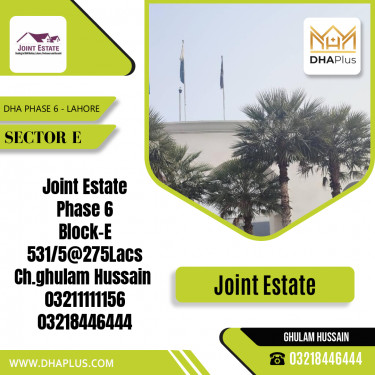 10 Marla Residential Plot for Sale in Sector E, DHA Phase 6, Lahore - (BP-48886)