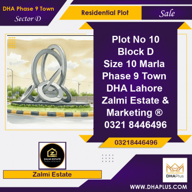 10 Marla Residential Plot for Sale in Sector D, DHA Phase 9 Town, Lahore - (BP-48959)