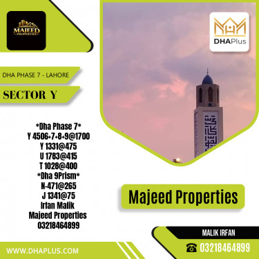 4 Kanal Residential Plot for Sale in Sector Y, DHA Phase 7, Lahore - (BP-49035)