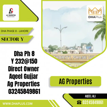 8 Marla Residential Plot for Sale in Sector Y, DHA Phase 8, Lahore - (BP-49180)