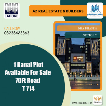 1 Kanal Residential Plot for Sale in Sector T, DHA Phase 8, Lahore - (BP-49315)