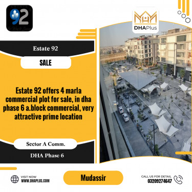 4 Marla Residential Plot for Sale in Sector A Commercial, DHA Phase 6, Lahore - (BP-49490)