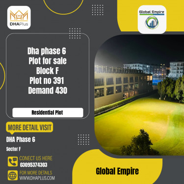 1 Kanal Residential Plot for Sale in Sector F, DHA Phase 6, Lahore - (BP-49517)