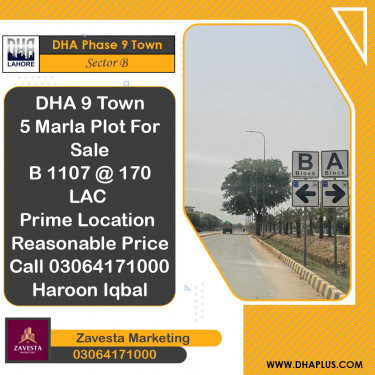 5 Marla Residential Plot for Sale in Sector B, DHA Phase 9 Town, Lahore - (BP-49667)