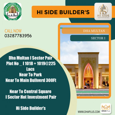 1 Kanal Residential Plot for Sale in Sector I, DHA Multan, Multan - (BP-49727)