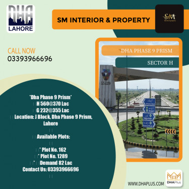 1 Kanal Residential Plot for Sale in Sector H, DHA Phase 9 Prism, Lahore - (BP-49870)