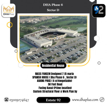 7 Marla Residential House for Sale in Sector D, DHA Phase 6, Lahore - (BP-49942)