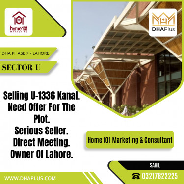 1 Kanal Residential Plot for Sale in Sector U, DHA Phase 7, Lahore - (BP-49952)