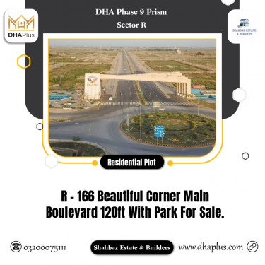 1 Kanal Residential Plot for Sale in Sector R, DHA Phase 9 Prism, Lahore - (BP-50004)