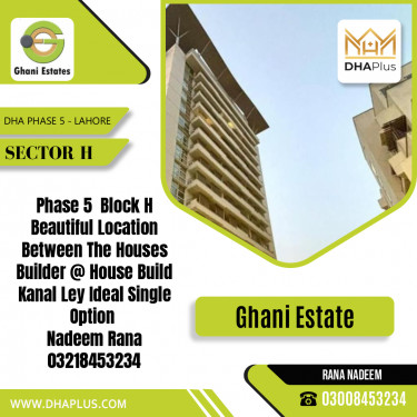 2 Kanal Residential Plot for Sale in Sector H, DHA Phase 5, Lahore - (BP-50126)