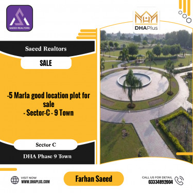 5 Marla Residential Plot for Sale in Sector C, DHA Phase 9 Town, Lahore - (BP-50169)