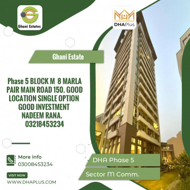 16 Marla Commercial Plot for Sale in Sector M Commercial, DHA Phase 5, Lahore - (BP-50326)