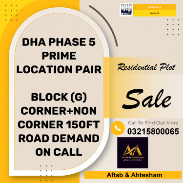 41.25 Marla Residential Plot for Sale in Sector G, DHA Phase 5, Lahore - (BP-50372)