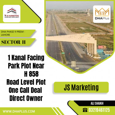 20 Marla Residential Plot for Sale in Sector H, DHA Phase 9 Prism, Lahore - (BP-50498)