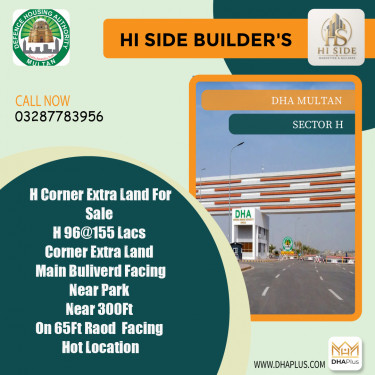 1 Kanal Residential Plot for Sale in Sector H, DHA Multan, Multan - (BP-50574)