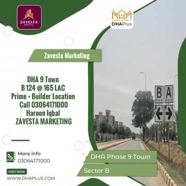 5 Marla Residential Plot for Sale in Sector B, DHA Phase 9 Town, Lahore - (BP-50614)