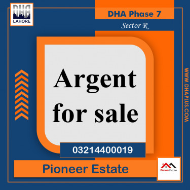 20 Marla Residential Plot for Sale in Sector R, DHA Phase 7, Lahore - (BP-50658)
