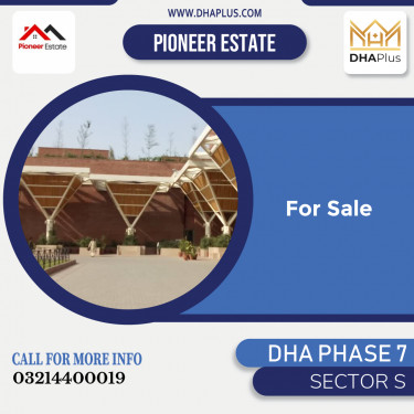 20 Marla Residential Plot for Sale in Sector S, DHA Phase 7, Lahore - (BP-50659)