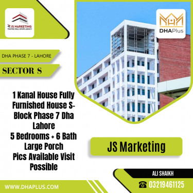 1 Kanal Residential House for Sale in Sector S, DHA Phase 7, Lahore - (BP-50765)