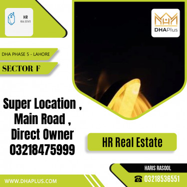 1 Kanal Residential Plot for Sale in Sector F, DHA Phase 5, Lahore - (BP-50803)