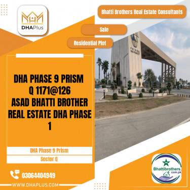 5 Marla Residential Plot for Sale in Sector Q, DHA Phase 9 Prism, Lahore - (BP-50815)