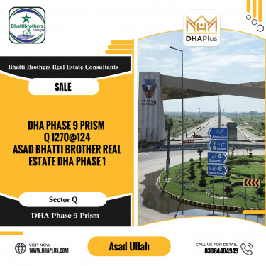 5 Marla Residential Plot for Sale in Sector Q, DHA Phase 9 Prism, Lahore - (BP-50816)