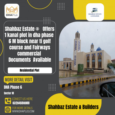 1 Kanal Residential Plot for Sale in Sector M, DHA Phase 6, Lahore - (BP-50857)