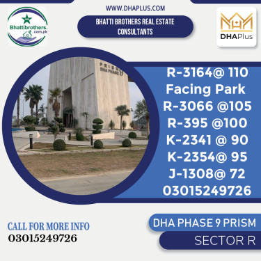 5 Marla Residential Plot for Sale in Sector R, DHA Phase 9 Prism, Lahore - (BP-51151)