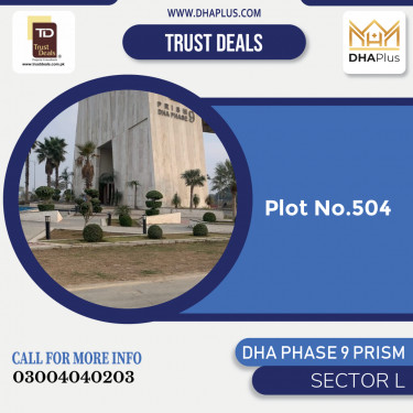 1 Kanal Residential Plot for Sale in Sector L, DHA Phase 9 Prism, Lahore - (BP-51368)