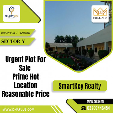 1 Kanal Residential Plot for Sale in Sector Y, DHA Phase 7, Lahore - (BP-51400)